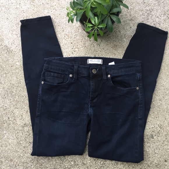 Madewell Denim - Madewell Dark Wash Ankle Zip Skinny Jeans